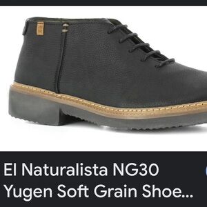 El Naturalista Black Chukka Boots with Leather Upper and Rubber Sole